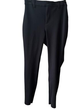 8P Lands' End Women's Black High Rise Ponte Polished Leggings Classic Chic